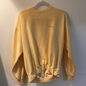 Brandy Melville Yellow Honey Crewneck